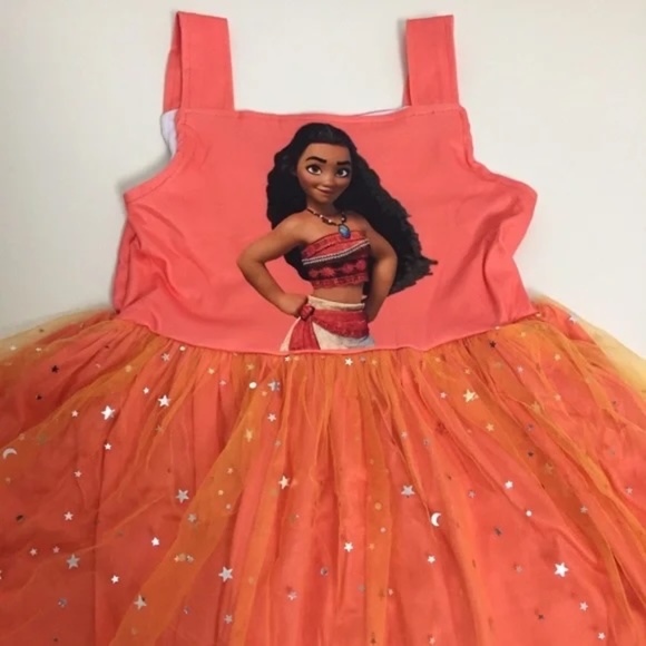 Boutique Sweet Princess Moana Cute Sparkly Stat tutu Dress - Picture 4 of 7